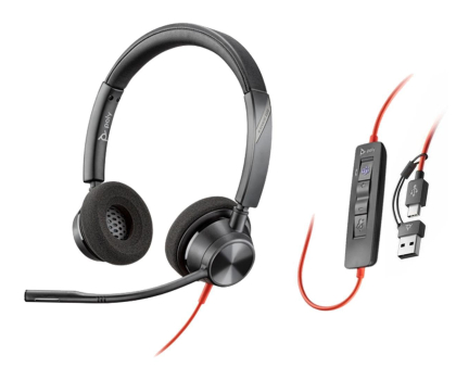 Słuchawki biurowe, callcenter Poly Blackwire 3320 Stereo MS